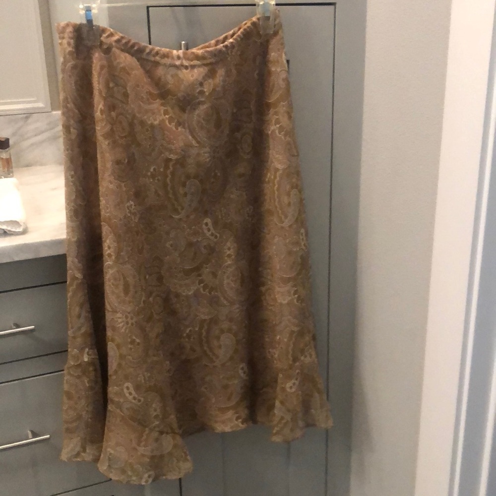 L Notations boho flows skirt paisley print